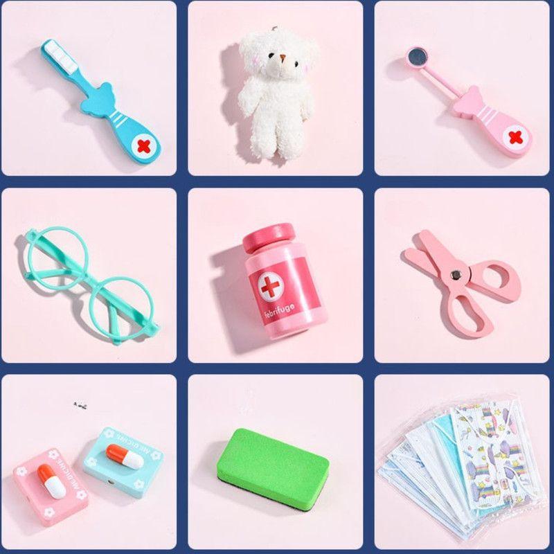 Juguete Didáctico Dental Para Niños En Madera Rosado-2
