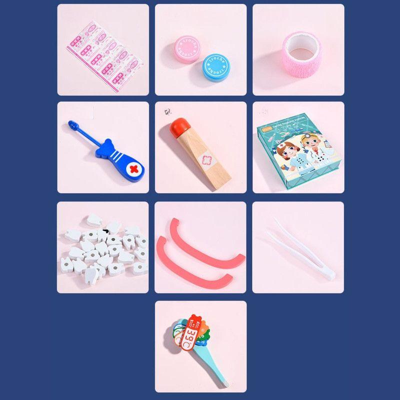 Juguete Didáctico Dental Para Niños En Madera Rosado-4