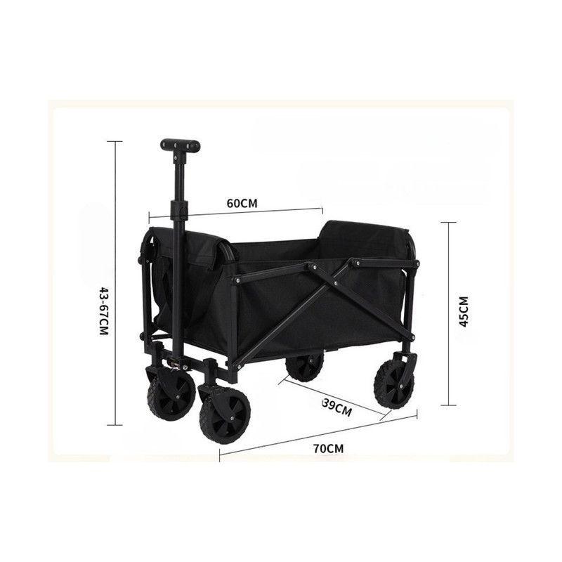 CARRITO PLEGABLE RUEDAS GRANDES 100KG PARA COMPRAS JARDIN Y CAMPING-5