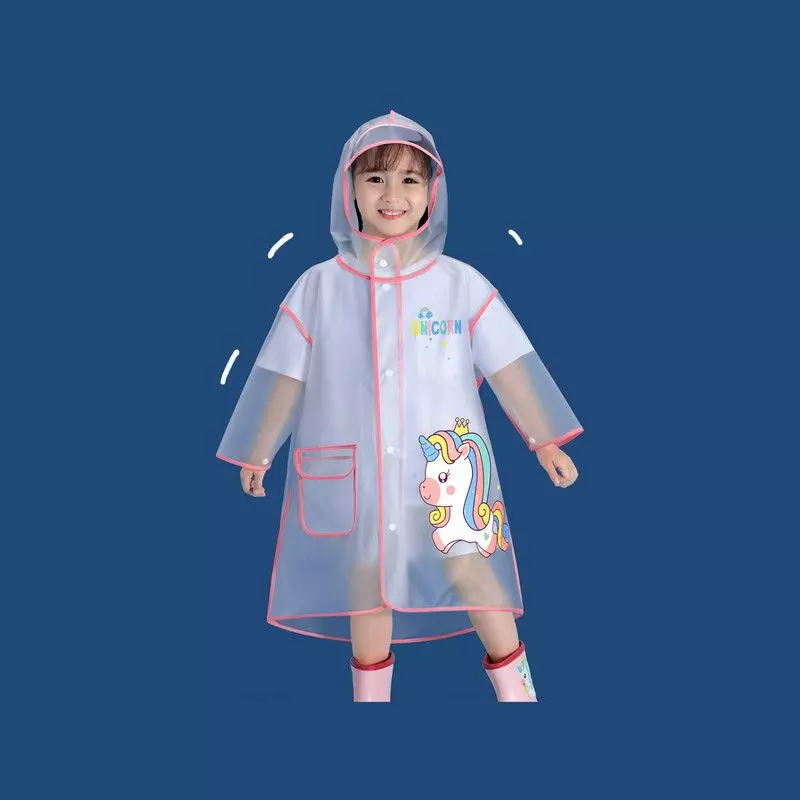 Capa Impermeable para Niños Extra Resistente Para Lluvia Y Viento L Unicornio-2