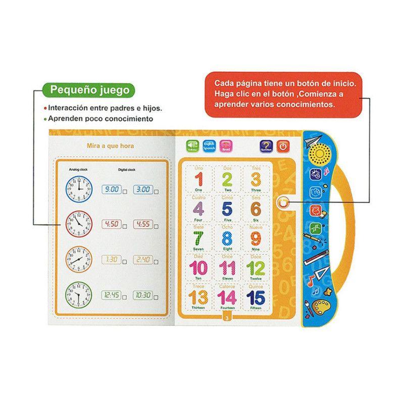 Libro Didáctico Interactivo Aprendizaje Bilingüe Para Niños-2