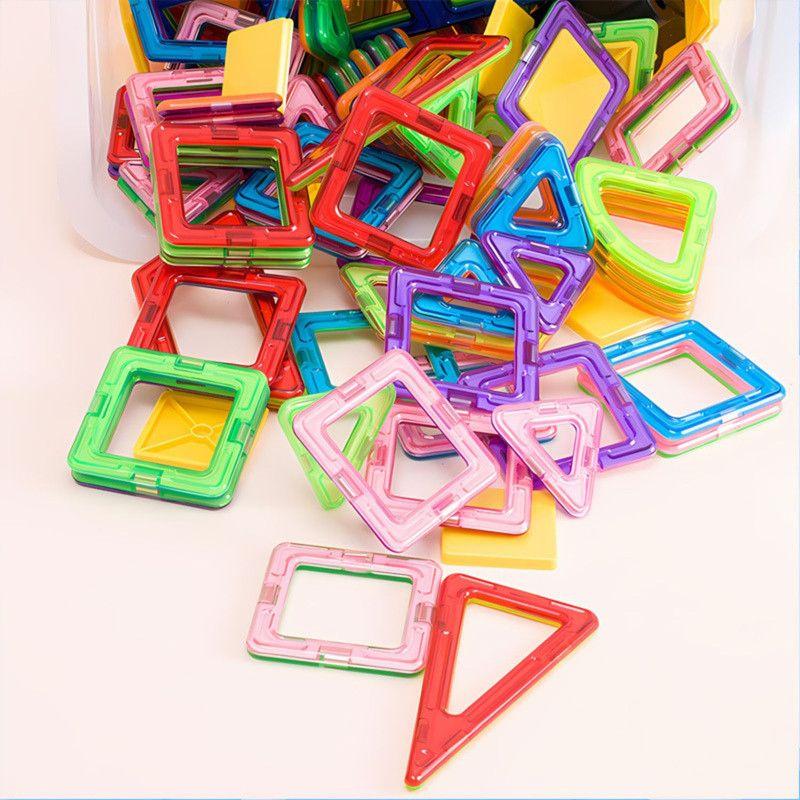 Bloques magnéticos de construcción 3D 84 piezas niños educativos STEM-6