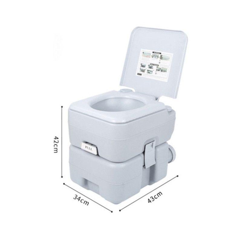 WC Químico Portátil 20L Camping Baño Antifugas Descarga 360-6