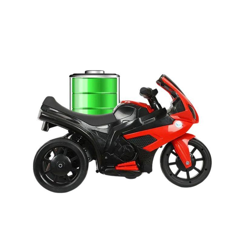Moto Eléctrica Deportiva con Tres Ruedas Infantil Roja-2