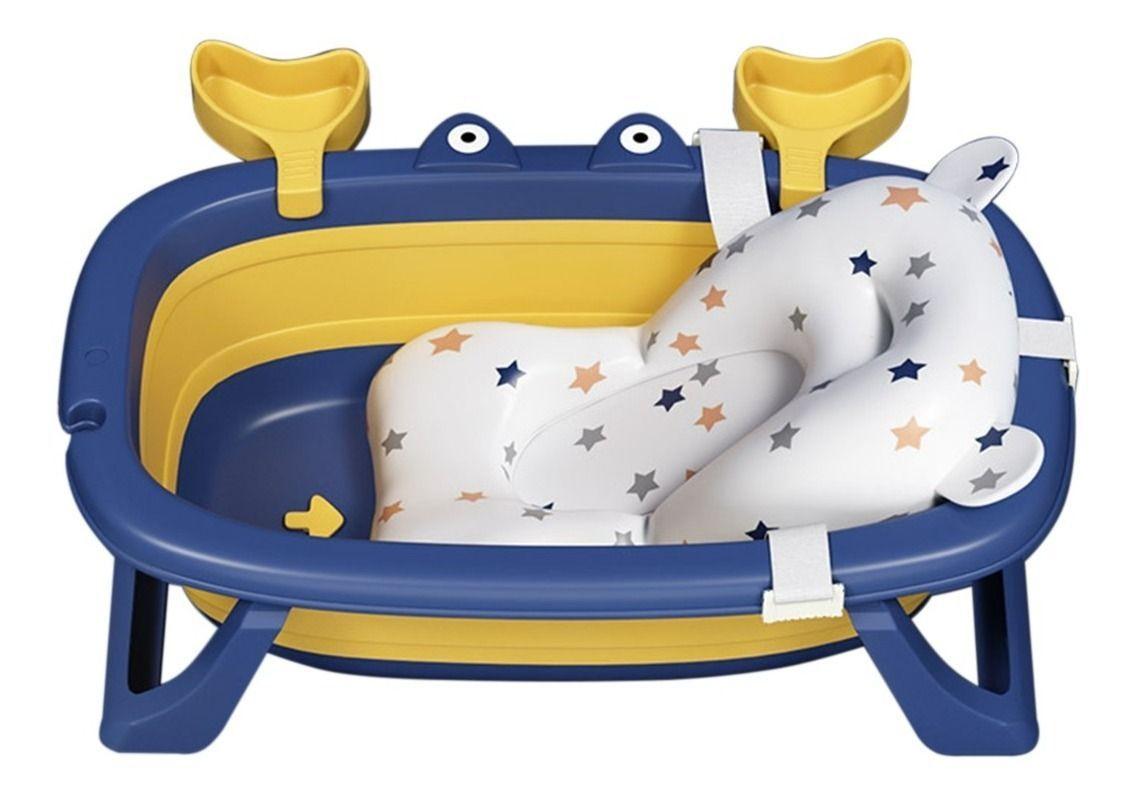 Bañera Plegable con Cojín, Termómetro y Juguetes-0