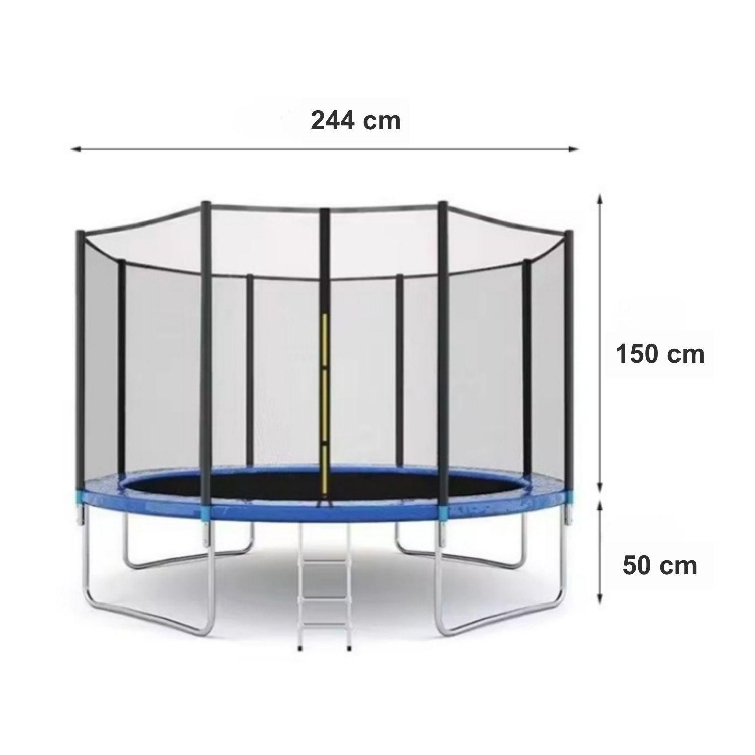 Cama Elástica Saltarina 244cm Con Malla Y Escalera-4