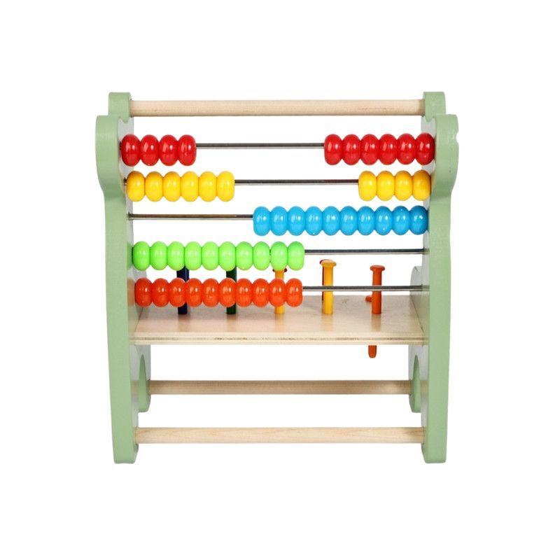 Juguete Didáctico Matemático Jirafa  Abaco En Madera y Cuentas de Colores-6