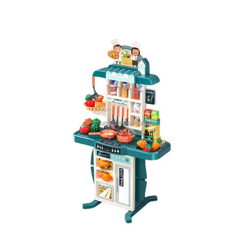 Cocina De Juguete Grande 95 Cm 73 Piezas Con Luz Y Sonido Verde-4