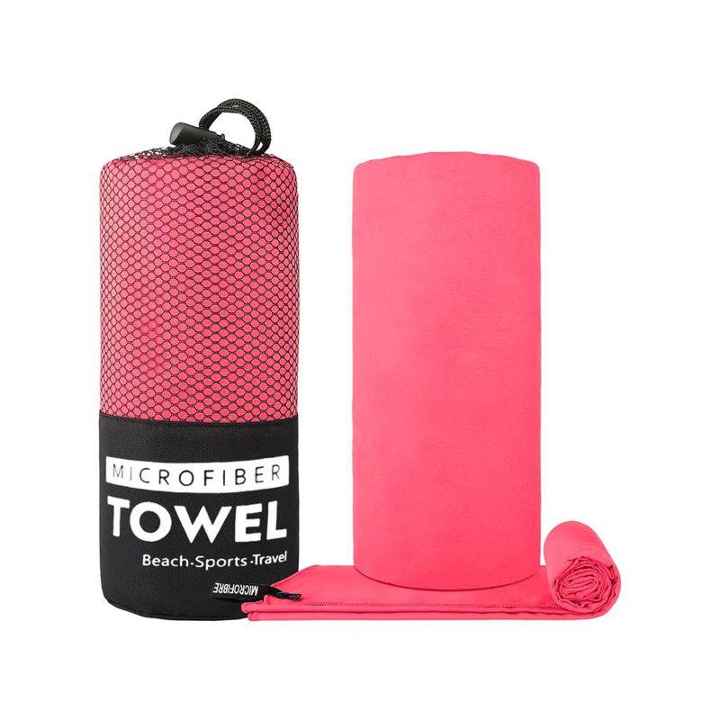 Toalla Microfibra de Deporte, Baño, Viaje, 3 Pcs Rosado-2