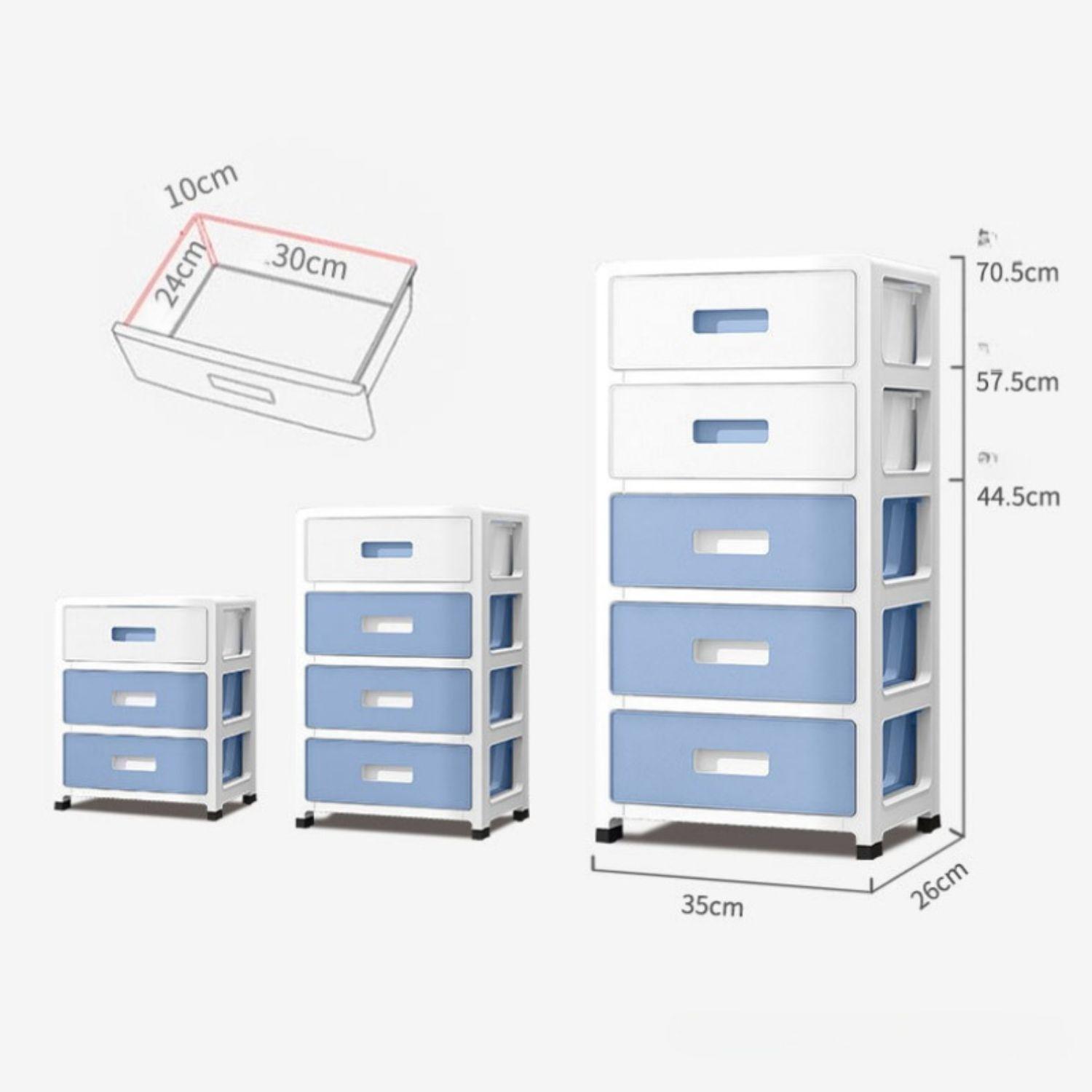 Cajonera Organizadora De Plástico Con Ruedas Multiuso 4 Cajones -4