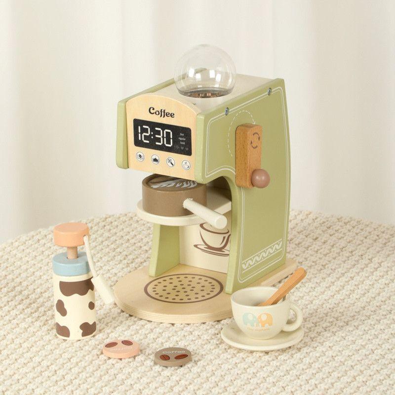 Juguete Cafetera Con Accesorios Para Niños En Madera-2