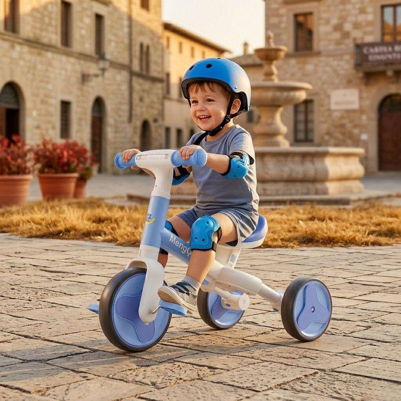 Triciclo Andador Bicicleta De Equilibrio 3 En 1 Para Niños Azul-2