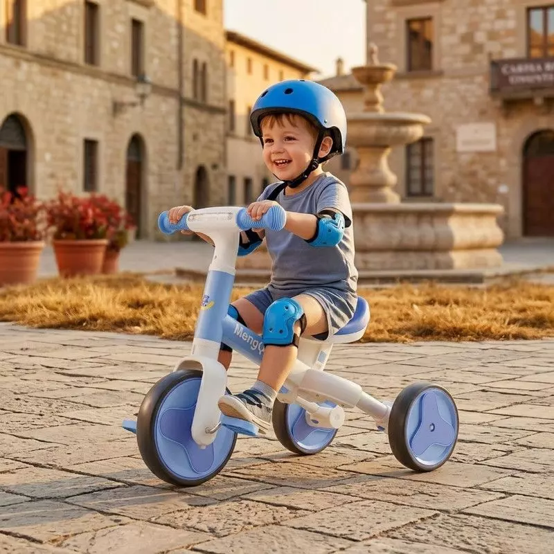 Triciclo Andador Bicicleta De Equilibrio 3 En 1 Para Niños Azul-2