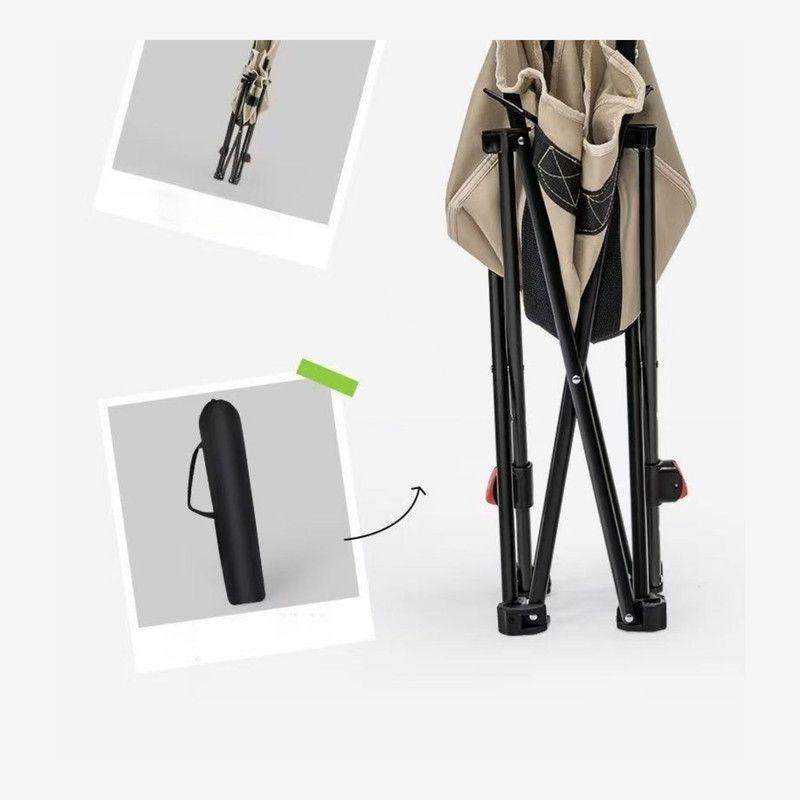 Silla Reposera para Camping Reclinable con 3 Posiciones de Respaldo-4