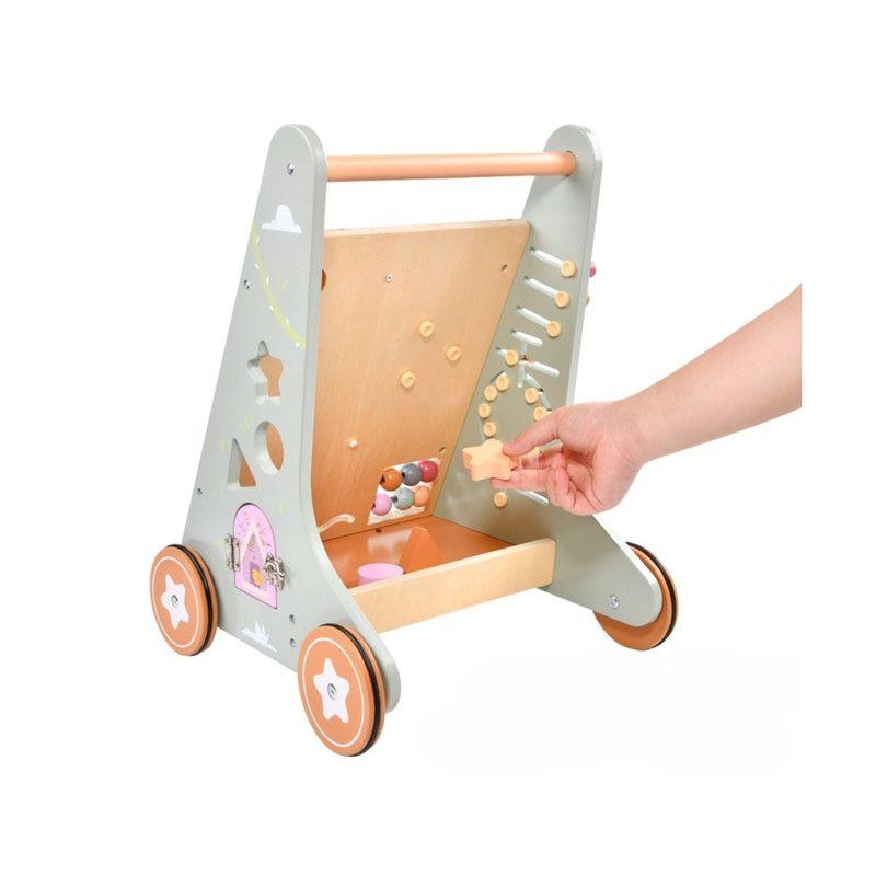 Andador Caminador Correpasillo Madera Multifuncional Con Juegos Didácticos-3