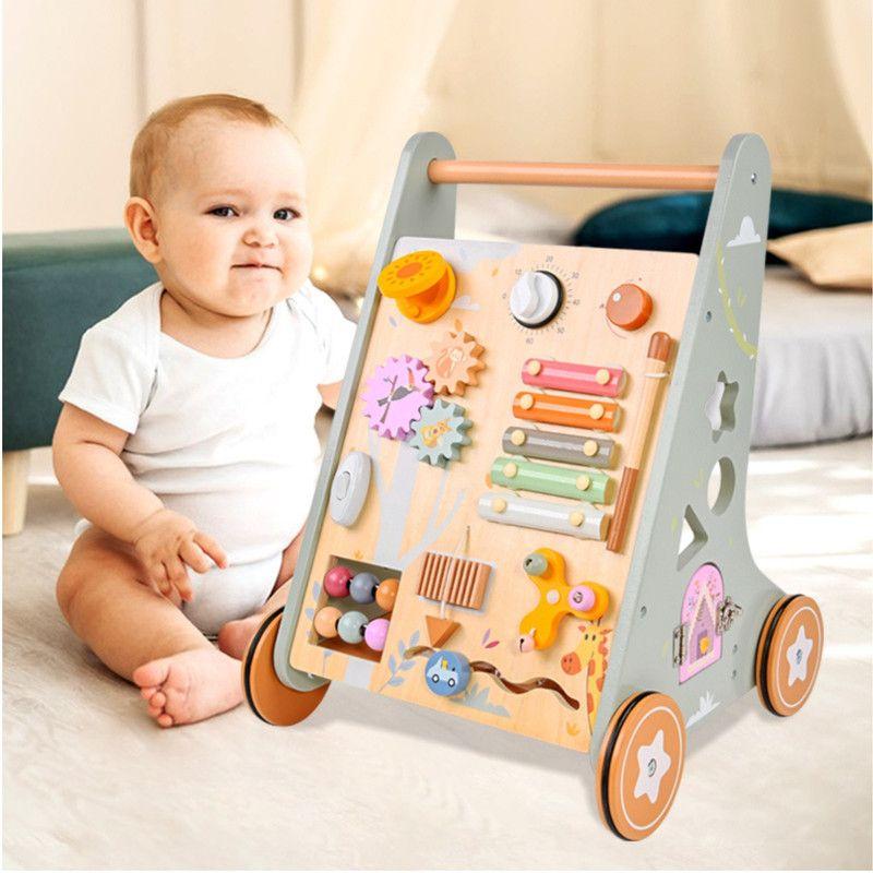 Andador Caminador Correpasillo Madera Multifuncional Con Juegos Didácticos-5