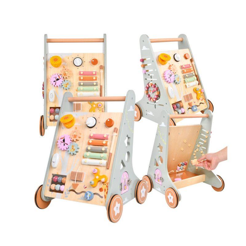 Andador Caminador Correpasillo Madera Multifuncional Con Juegos Didácticos-6