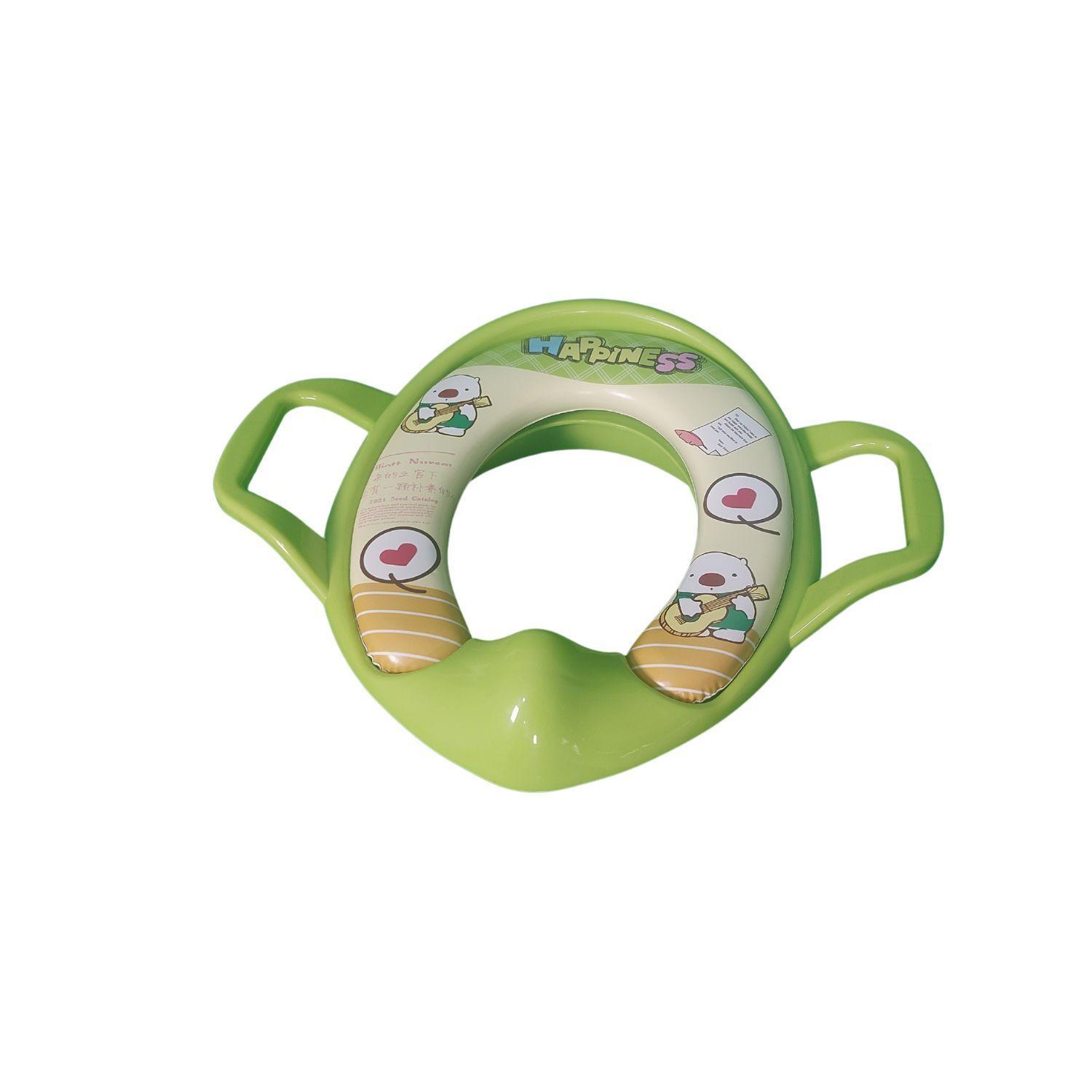 Adaptador para WC Suave y Acolchonado con Asas Bebé Verde-5