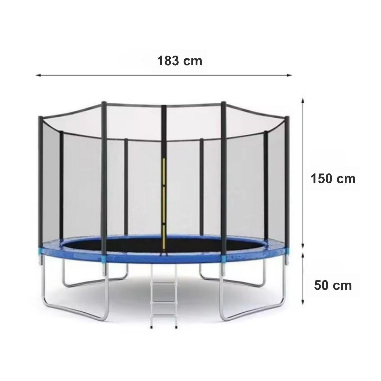 Cama Elástica Saltarina 183cm Con Malla Y Escalera-4