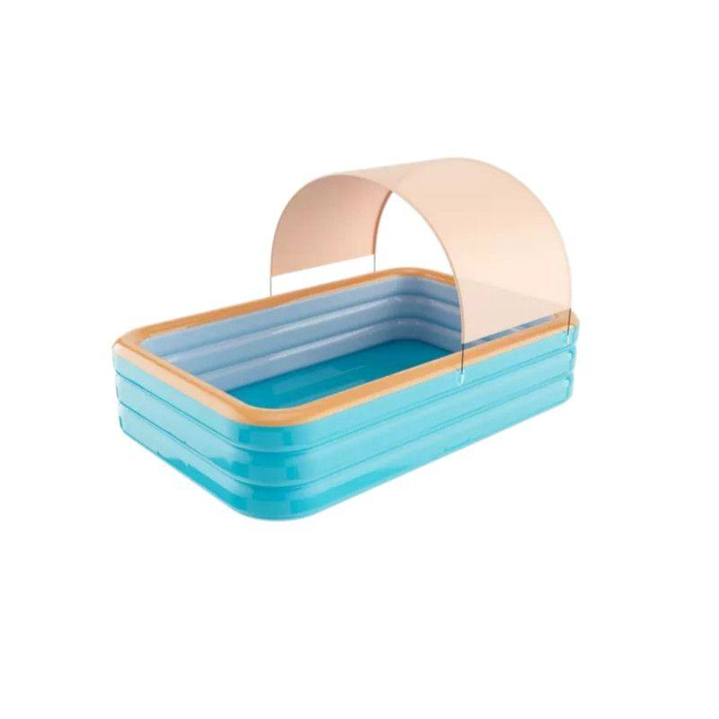 Centro de Juegos Acuático Infantil, Piscina Inflable con Tobogán y Techo-3