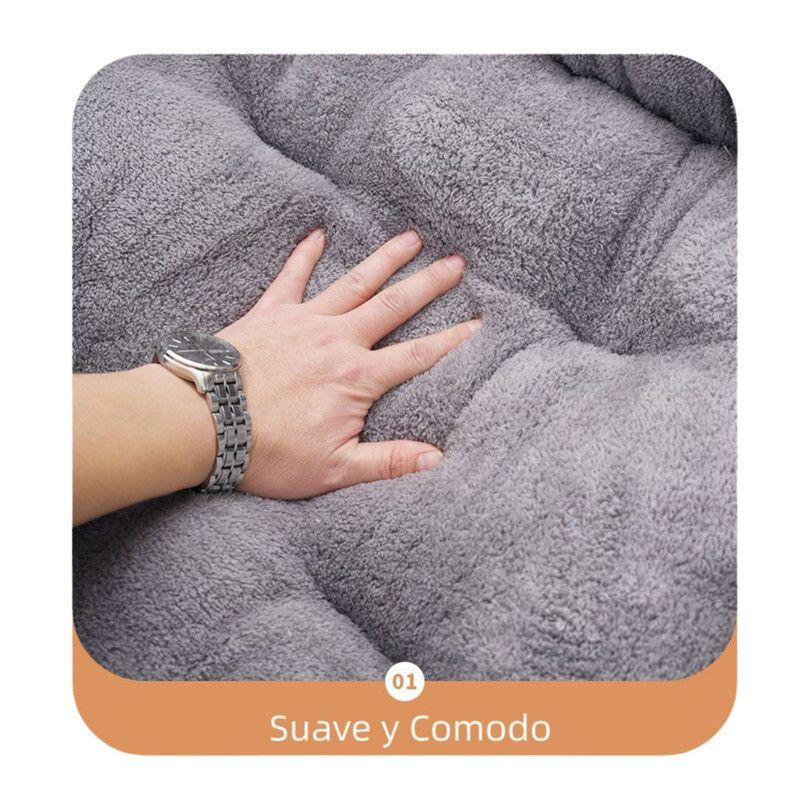 Cama Antiestrés Ultrasuave Premium Mascotas Perros Gatos, 100CM Gris-3