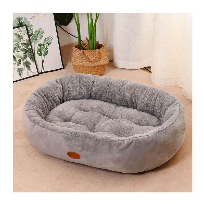 Cama Antiestrés Ultrasuave Premium Mascotas Perros Gatos, 100CM Gris-4