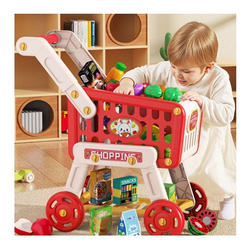 Carrito De Compra De Juguete Con 33 Piezas Supermercado-2