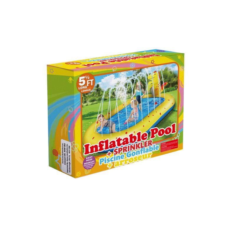 Piscina Inflable con Chorro de Agua Diseño Dino para Niños 180 cm-3
