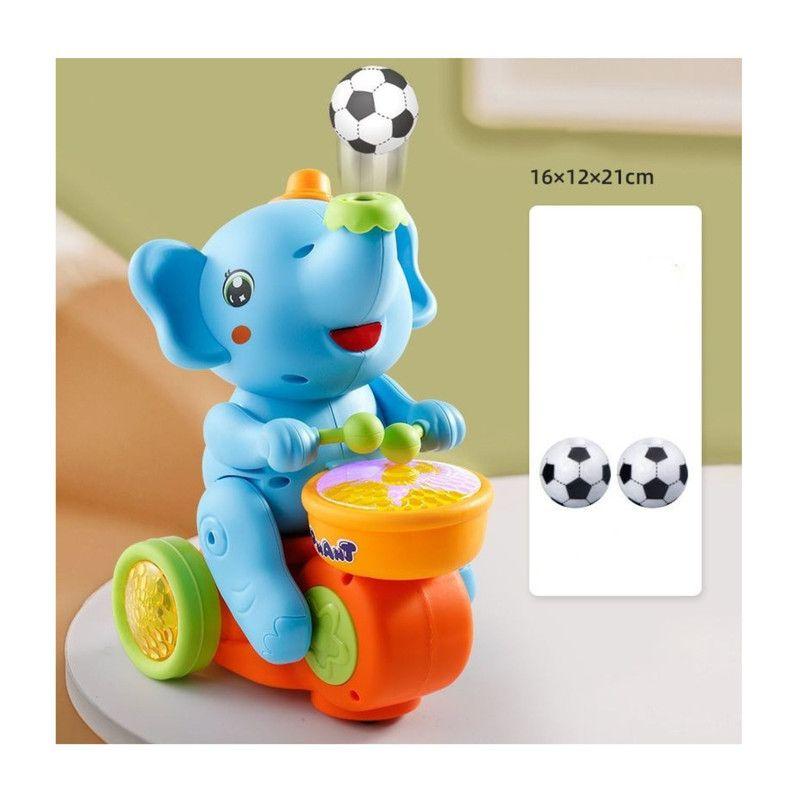 Juguete Elefante Con Tambor, Luz, Sonido y Equilibrio Pelota-2