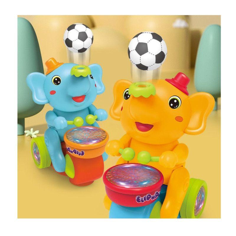 Juguete Elefante Con Tambor, Luz, Sonido y Equilibrio Pelota-3