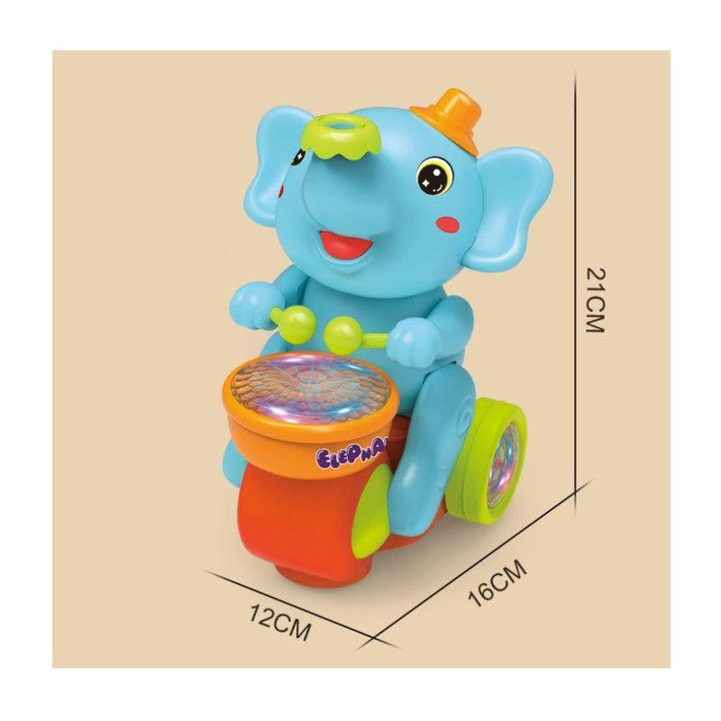 Juguete Elefante Con Tambor, Luz, Sonido y Equilibrio Pelota-4