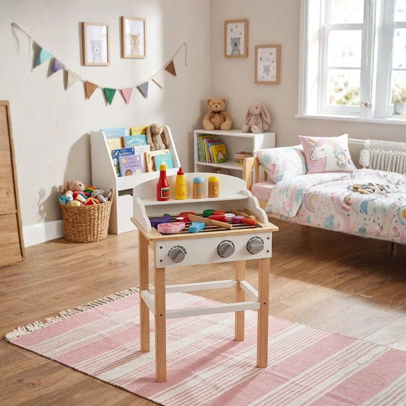 Cocina Infantil De Madera Estilo Parrilla Asado-2