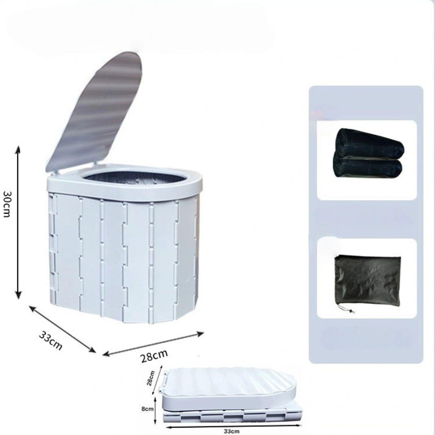 Inodoro Portátil Y Plegable Multiuso Para Camping Gris-3