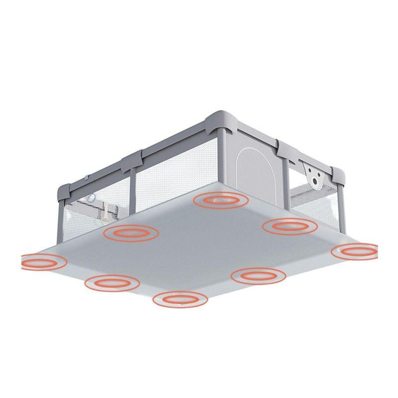 Corral Gimnasio de Juego Bebé con alfombra y Juegos, 150*180*65cm Gris-2