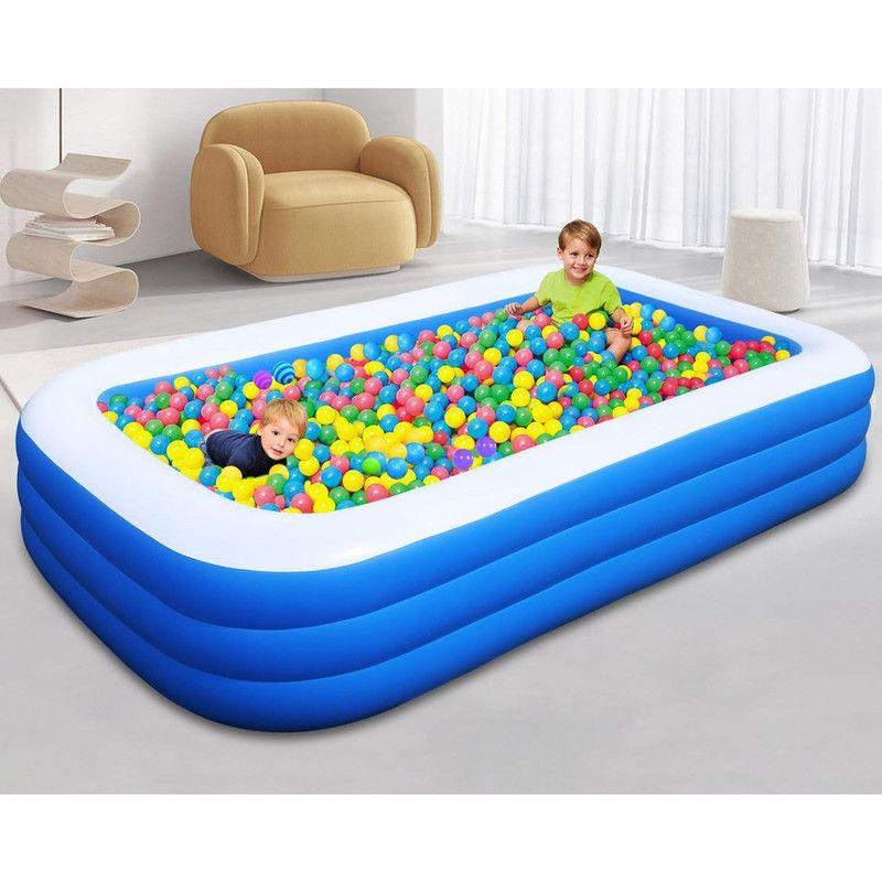 Piscina Inflable Familiar 200x125x50cm Fondo Antideslizante + Inflador-3
