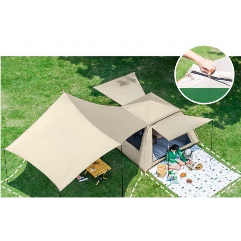 Carpa 3 Estaciones Modular para 6 Personas 3 EN 1 Incluye Toldo 8.5m2 Anti-UV-2