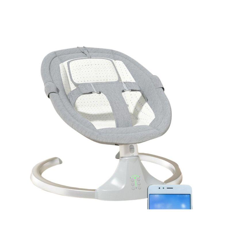 Silla Mecedora Smart para Bebes con Balanceo y Música Gris-3