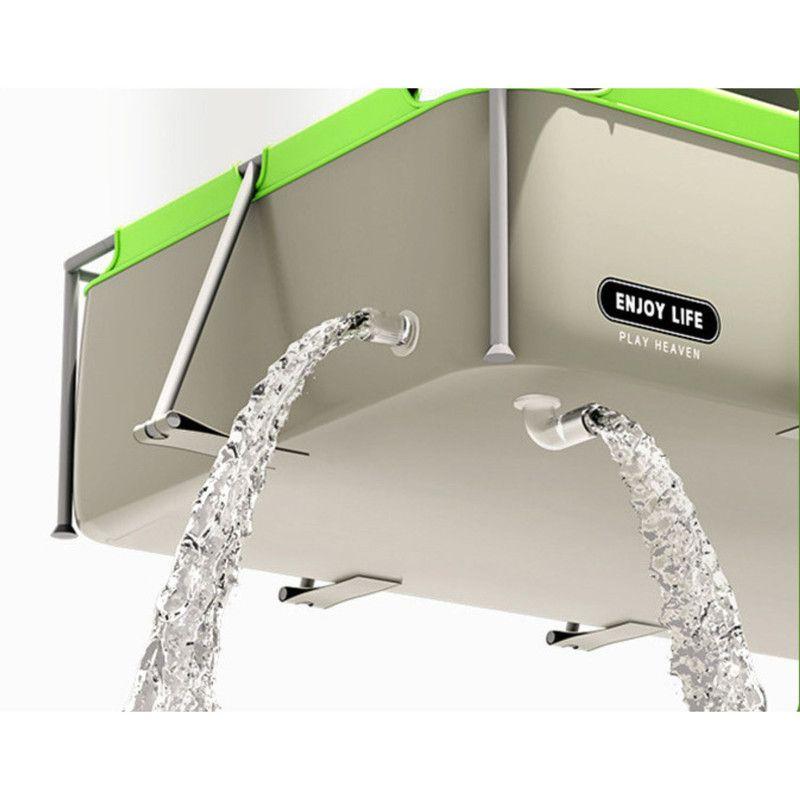 Piscina Familiar Desmontable con Techo UV 293x200x65cm PVC Duro-5