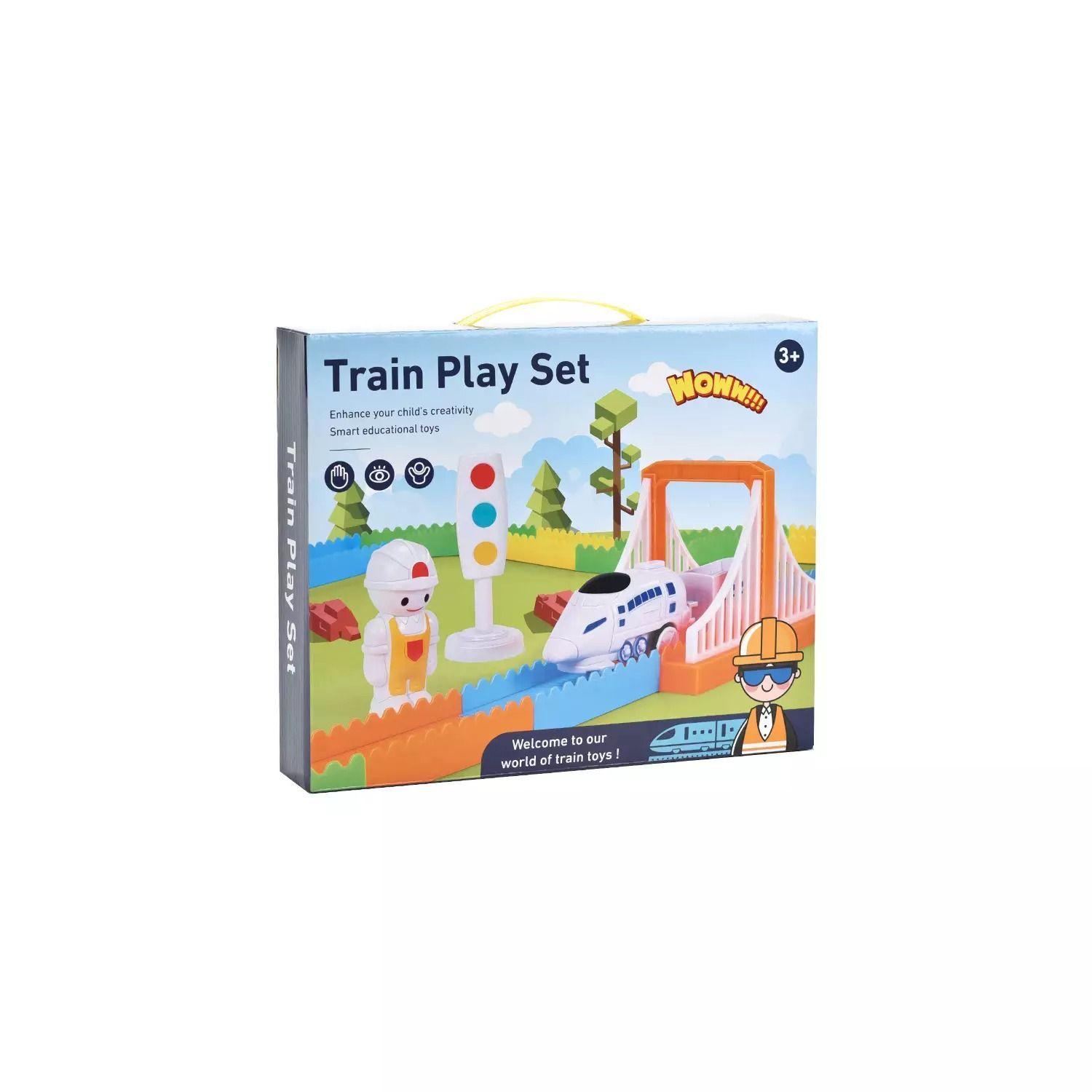 Juguete Niños Pista De Tren Mágica Armable para niños De 51 Piezas-5