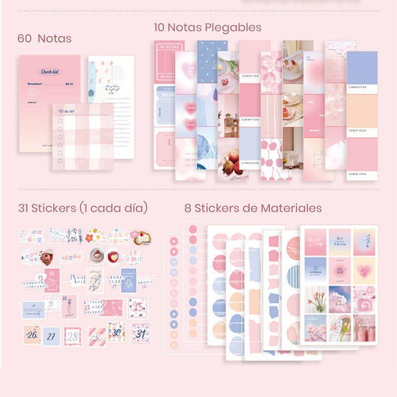 Libreta 256 Pág. Incluye 155 Piezas Para Anotar Y Destacar-4