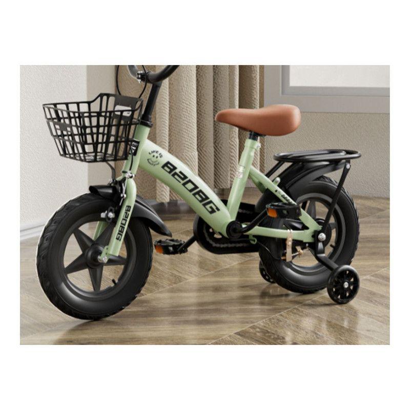 Bicicleta Infantil Aro 12 Cesta y Rueda con luces Verde-2