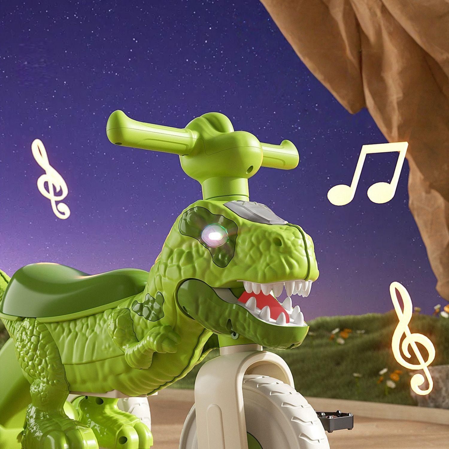 Triciclo Andador Infantil Dinosaurio T Rex Con Luces Y M sica-3