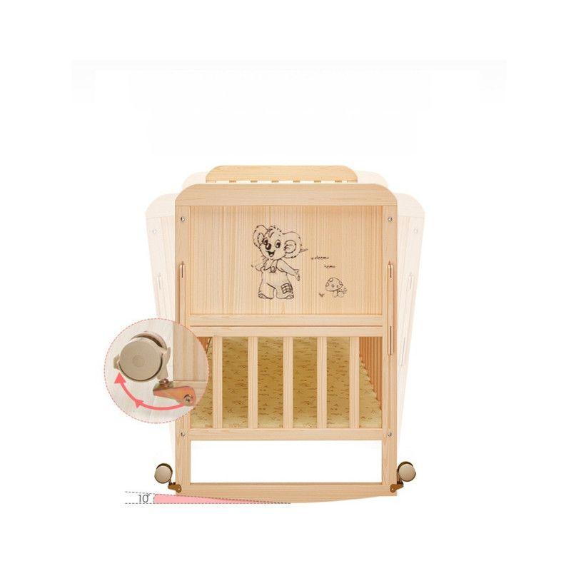 Cuna Cama Madera Multifuncional Ajustable Incluye Colchón y Ropa de Cama Rosa-3