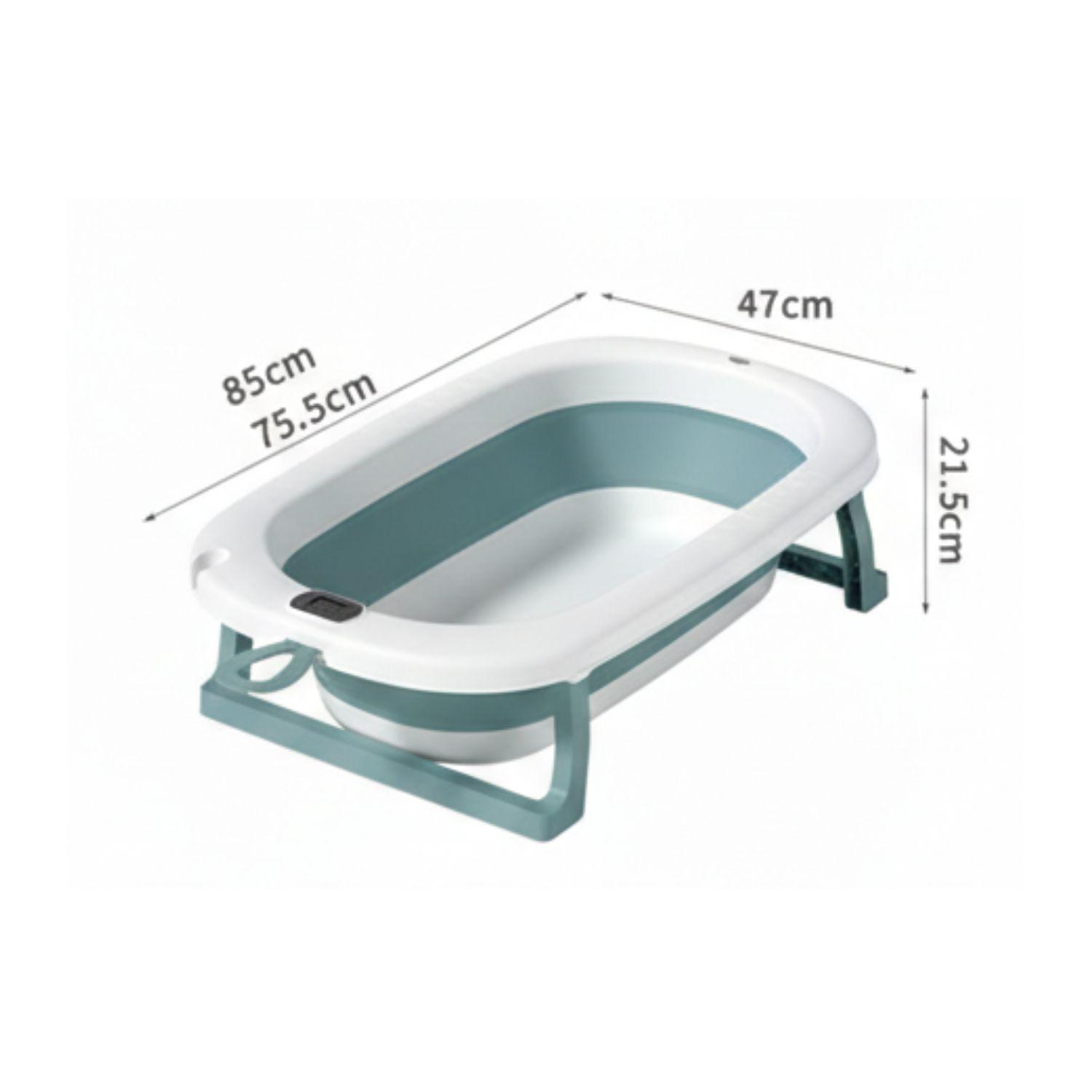 Tina Bañera Plegable Bebé con Termómetro y Cojín Estrella-2