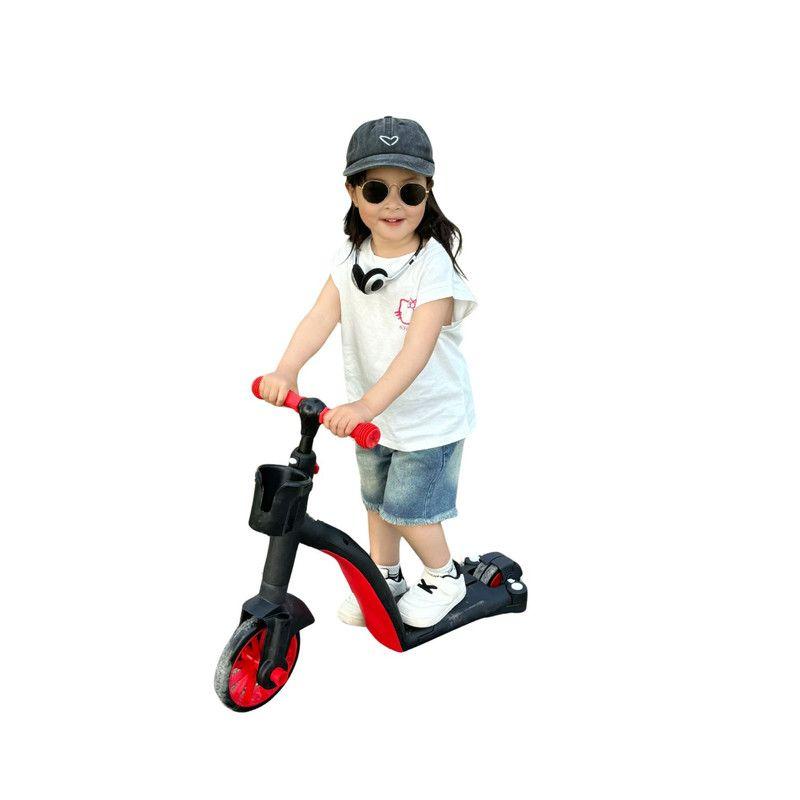 Scooter Monopatín Andador Triciclo 4 en 1 Infantil Rojo-4