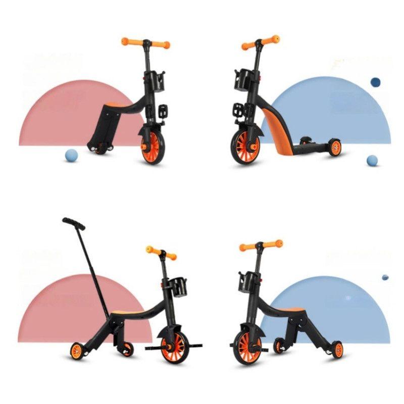 Scooter Monopatín Andador Triciclo 4 en 1 Infantil Rojo-7