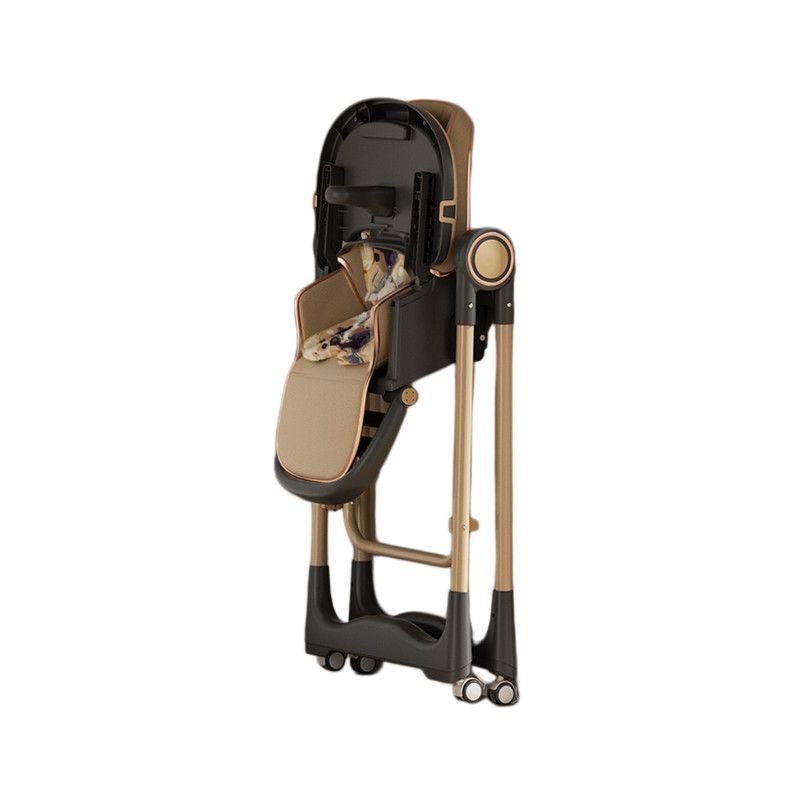 Silla Para Comer Y Mecedora 2 En 1 Multifuncional Plegable Y Bandeja Extraible Caqui-2
