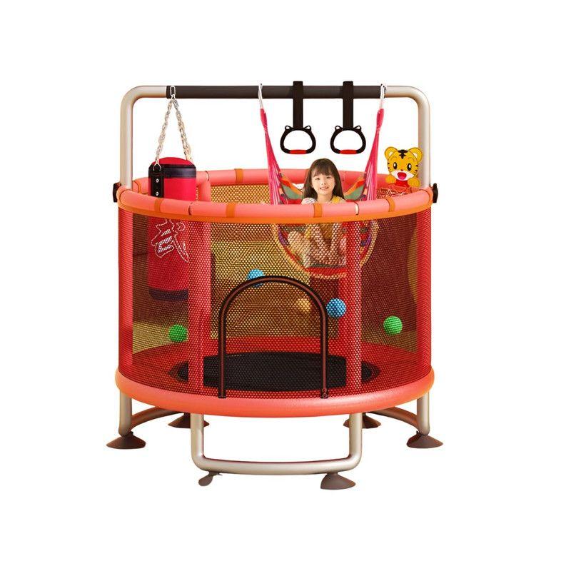 Mini Trampolín Cama Elástica 1.4M con 5 Juguetes Rojo-0
