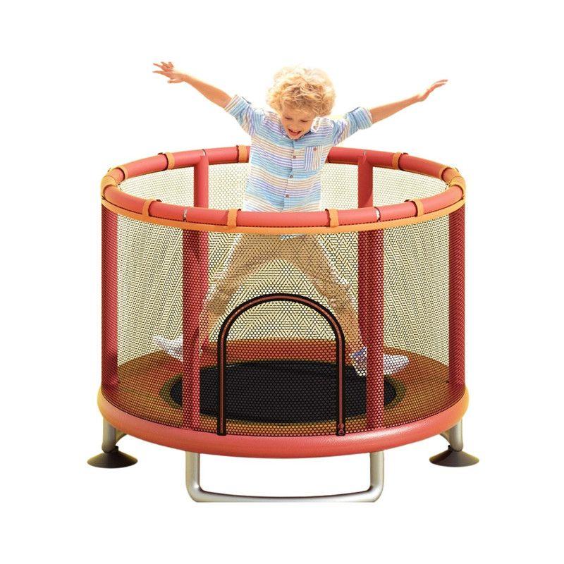 Mini Trampolín Cama Elástica 1.4M con 5 Juguetes Rojo-4