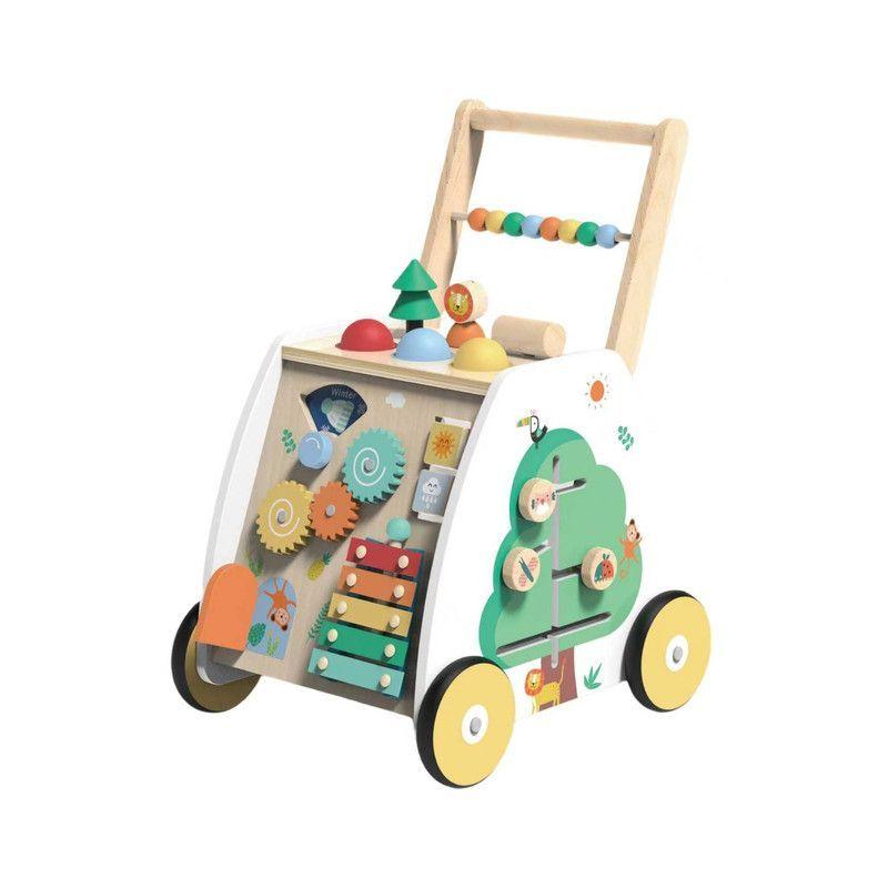 Caminador y Andador Infantil de Madera con Juegos Didácticos-1